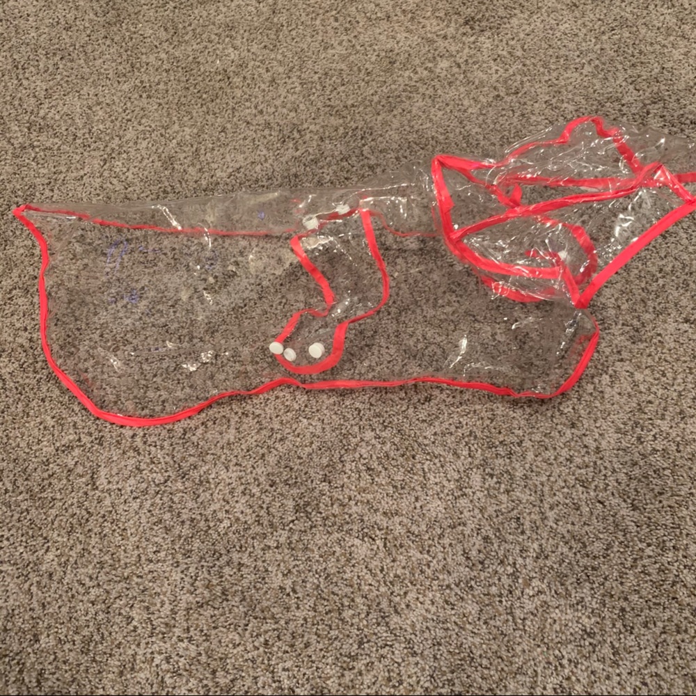 🎉HP🐾 Clear & pink dog raincoat